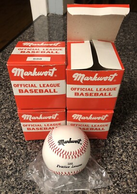 Lot of 4 Markwort Official League Baseballs (S88) - Practice Syn-Tan Cover - NIB