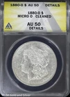 1880-O $1 Morgan Silver Dollar ANACS AU 50 Details | Micro O
