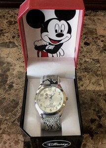 silver mickey mouse watch