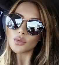 Retro Vintage Small Metal Soft Round Hexagonal Circle Aviator BOHO Sunglasses S
