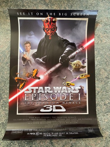 Star Wars Episode 1 The Phantom Menace 3D Original Mini Movie Poster 13x20