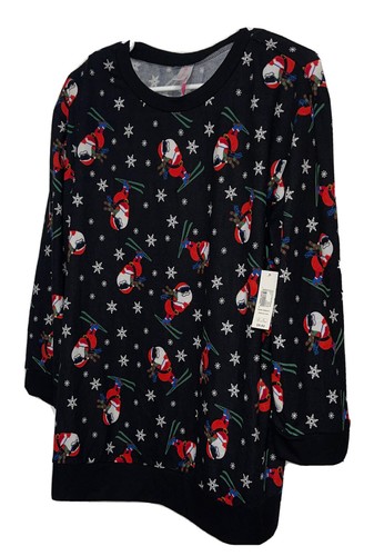4 Sleeve Tunic Sweatshirt Sz 3XL Black 