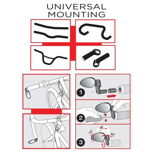 Zefal Fahrradspiegel mit LED Fahrradlicht (2er Set) - Bild 7 von 7