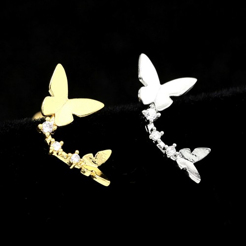 Gem Crystal Ear Cartilage Helix Ring Bar Stud Ear Cuff Climber Piercing Earring - Picture 229 of 268