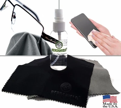 NERDSHIELD 3 in 1 Professional Cleaner for Eyeglasses and Camera lenses - Made in the USA