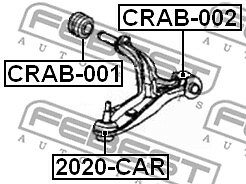 Ball Joint for CHRYSLER DODGE FEBEST 2020-CAR - Picture 3 of 4