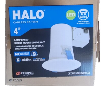 Halo Recessed Light Canless CEZ4125GU10WBICAT CEZ 4 in. White  EZ-Trim
