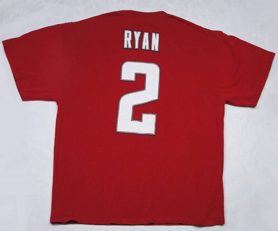 Camiseta masculina Atlanta Falcons #2 Matt Ryan tamanho XXL vermelha futebol majestoso 2XL - Imagem 4 de 4