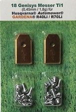 18 TITANIUM replacement blade f Husqvarna Automower Gardena robot mower 0.45mm