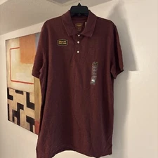 THE FOUNDRY SUPPLY Men’s Polo SHIRT - Size LT US - Autumn Burgundy.