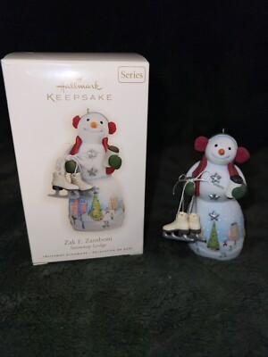 2009 HALLMARK KEEPSAKE Zak E. Zamboni Snowtop Lodge Ornament Snowman 5th Series