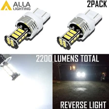Alla Lighting 30-LED 7441 Back Up Reverse Light Bulb Backup Lamp 6000K White,2pc