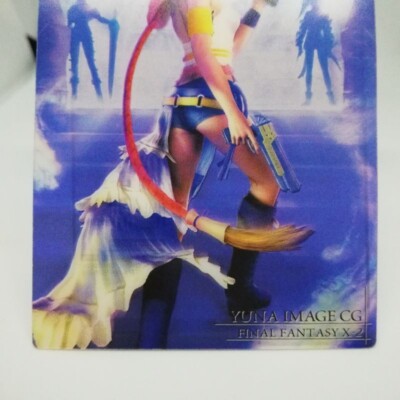 P-016 Yuna X Finalfantasy X-2 Art Museum card square ENIX Carddass