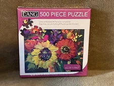 Lang 500 Piece Puzzle NEW Gallery Florals by Susan Winget - painted flowers