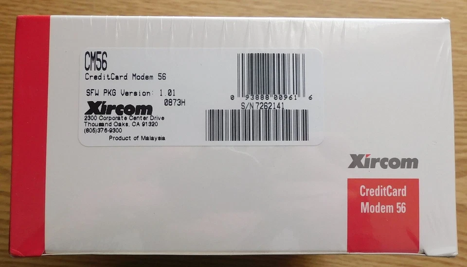 NOS 1998 Xircom CreditCard Modem 56, 56Kbps PC Card modem for portable PCs - Image 4 of 4