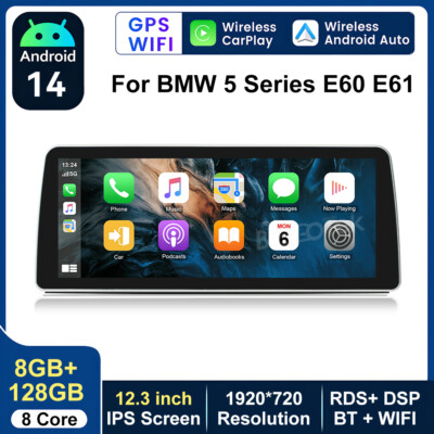 For BMW 5 E60 E61 E63 BMW 3 E90 E91 E92 E93 Car Stereo Auto Carplay 12.3'' 8+128G