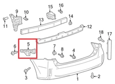 12-17 Prius V Rear Bumper Cover Retainer Mounting Support Bracket LEFT HAND