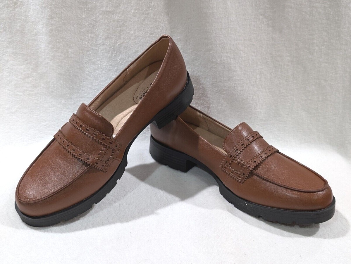 LifeStride London Walnut Brown Women's Slip On Loafers - Size 9