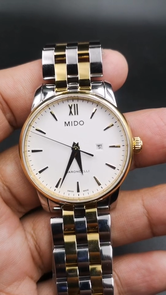 Nice MIDO Baroncelli Unisex quartz watch. Two-tones color style