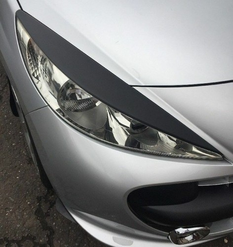 Eyebrows for PEUGEOT 207 CC 2007-2012 headlight eyelids lids ABS Plastic - Afbeelding 3 van 7