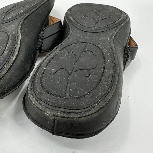 OluKai Haiku Elua Black Leather Sandals Toe Post Womens 9 EUR 39 Flip Flops Etch - Picture 14 of 17