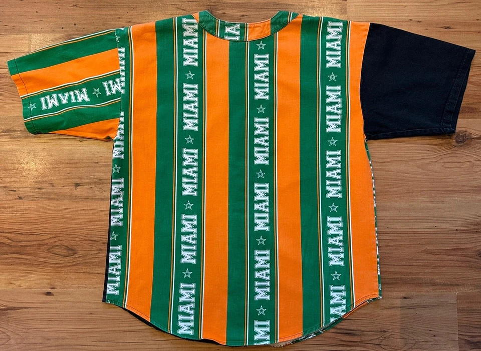Vintage Miami Hurricanes Baseball Shirt Button Up, Size L - Image 4 of 4