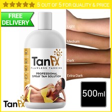 Spray Tan Solution 500ml 9% or 12% Tan FX *FREE Delivery* fake tan bake gun