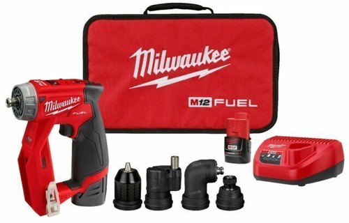 Milwaukee M12 CARBURANT 12V Li-Ion 4-en-1 kit de perceuse avec 4 têtes d'outils 2505-22 NEUF - Photo 1 sur 1