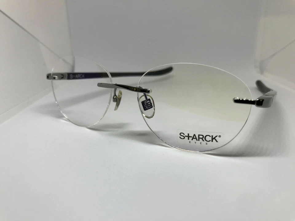 MARCOS OJOS DE ALGARZA MODELO PL0908 1026 SIN MONTURA EN PLATA CON BRAZOS NEGROS!! Foto 2 de 4