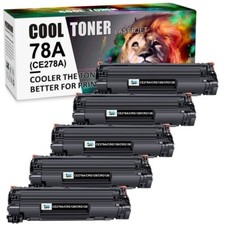 5 Pack CE278A Toner Cartridges For HP LaserJet Pro M1536dnf P1566 1606dn P1560