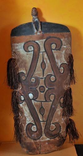 Original War Shield, Tameng, Papua New Guinea, Asmat Tribe, c. 1930's - Picture 1 of 6