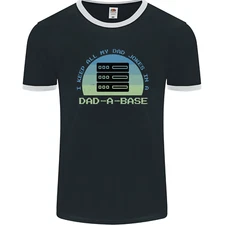 Dad a Base Funny Fathers Day Jokes Mens Ringer T-Shirt FotL