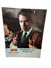 Vintage 1982 Print Ad Barclay Cigarettes Red Pack Pleasure Original 1980s