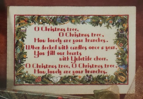 Cross Stitch Pattern O CHRISTMAS TREE Gracious Evergreen Christmas Carol Verse - Picture 8 of 8