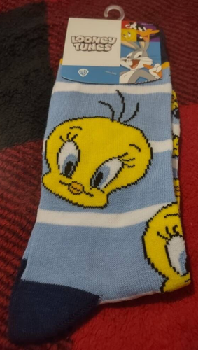 TWEETY BIRD - Looney Tunes - Men's crew socks - size 6-12 - NWT - FREE SHIP