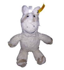 Steiff Soft Cuddly Friends Stripie Zebra Cream Stuffed Animal Plush 8" Toy