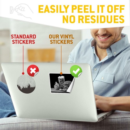 2 x Rectangle Stickers 10cm BW - Cola Burger Chips Fast Food Takeaway #37372 - 第 5/9 張圖片