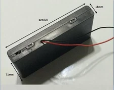 2 Pcs New 8 AA 2A Cells Battery 12V Clip Holder Box Case with Switch Black