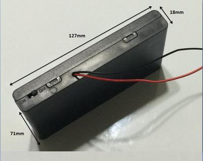2 Pcs New 8 AA 2A Cells Battery 12V Clip Holder Box Case with Switch Black