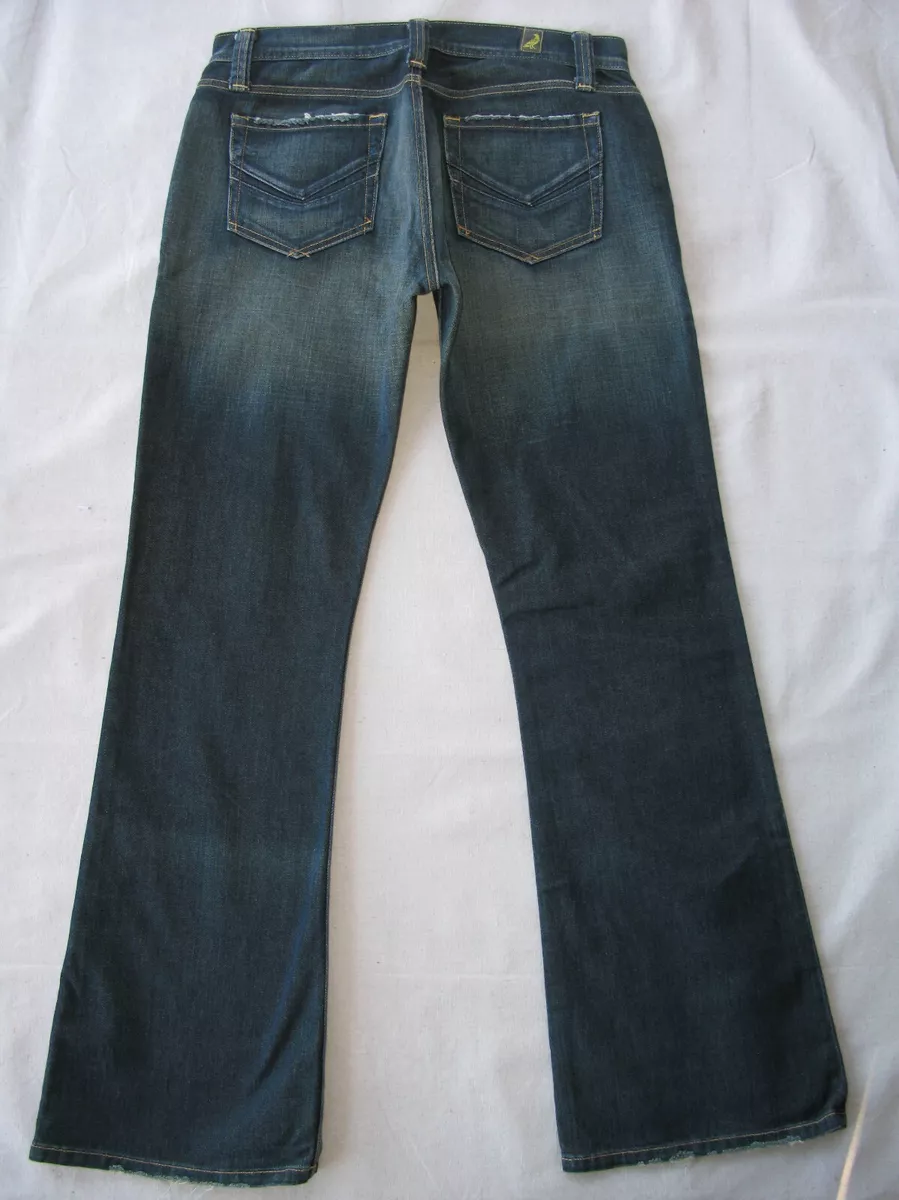 Kasil Glider Bootcut Jeans Mens Sz 34 x 34 Blue Distressed w