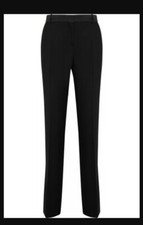 NWT Alexander Mcqueen Midnight Black DRESS BOOTCUT PANTS IT Size 42