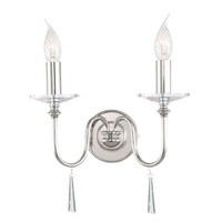 Elstead Finsbury Park Wandleuchte E14 2-Fach Poliertes Nickel