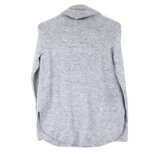 Style & Co. Women's Waffle Stitch Cowl Neck Pull Over Sweater, X-Small, Grey - Picture 3 of 3