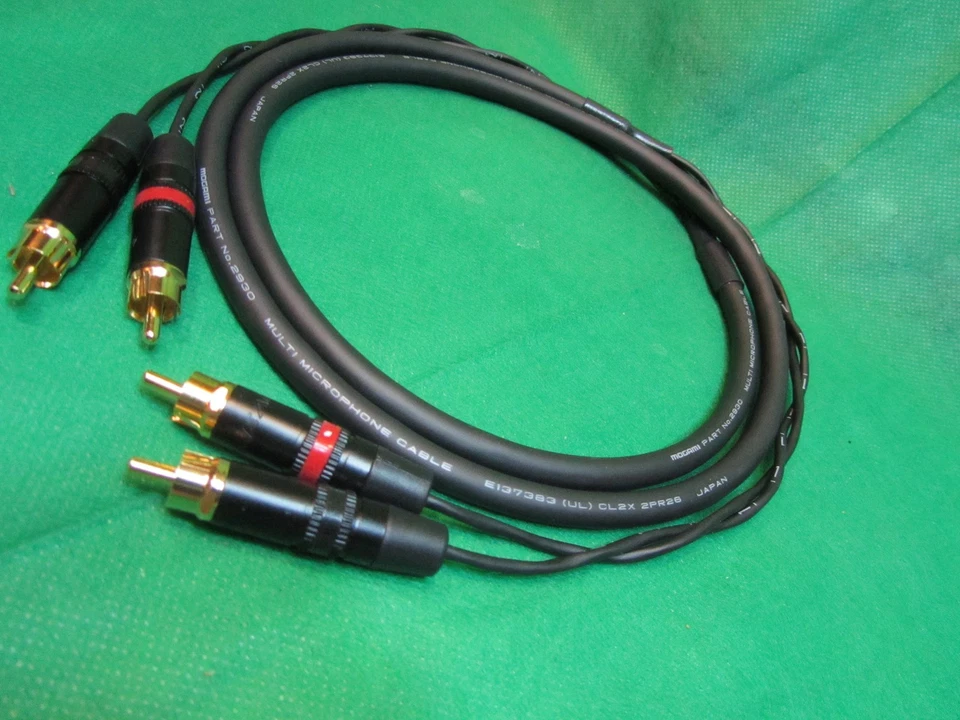 Mogami W2930,  2 Channel 26AWG Multicore  Snake Cable W/ Neutrik Gold RCA, 3 Ft. - Image 3 of 4