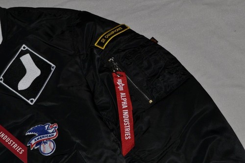 AUTHENTISCHE ALPHA INDUSTRIES NEW ERA MLB CHICAGO WEISS SOX MA-1 BOMBERJACKE NEU - Bild 4 von 6