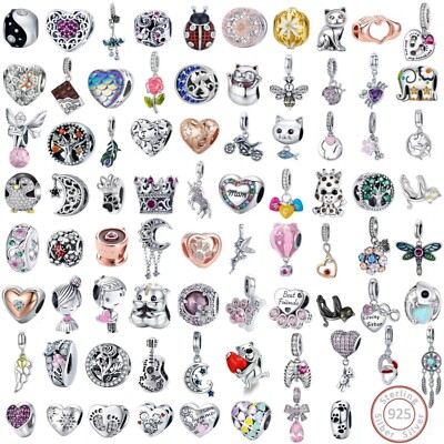 NEU Charms Anhänger Liebe Herz Bead Damen Geschenk Armband | 925 Sterling Silber