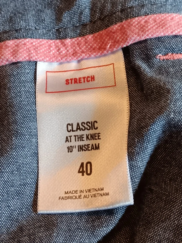 Pantalones Cortos Express Para Hombre 40 Clásicos en la Rodilla Chino Rojo y Blanco Micro Cuadros Foto 4 de 4