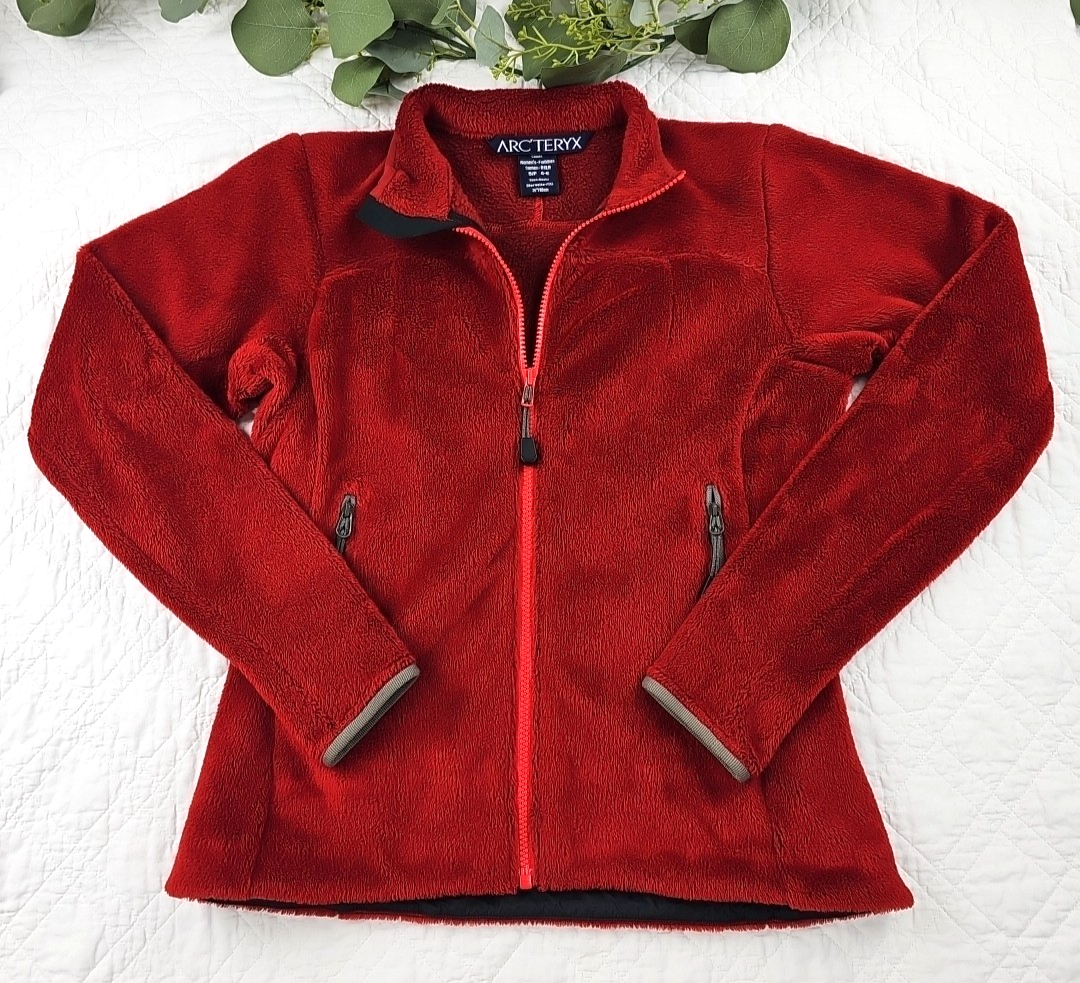 Arc'teryx Giacca Donna Pile Rosso Full Zip Taglia S