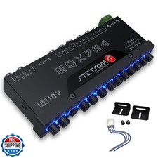 Stetsom EQX764-7 Band Equalizer, Pre-Amp Car Audio Graphic Equalizer with 4 I