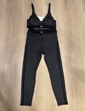 Alo Yoga Airlift High-Waist 7/8 Line Up Legging Bra Set - Size Small